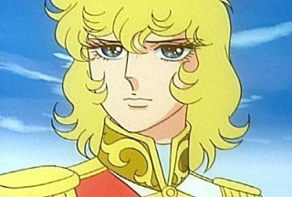 Primo piano della protagonista in una sequenza dell\'anime Lady Oscar (1979)