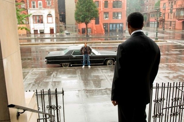 Denzel Washington And Russell Crowe Movie Russell Crowe e Denzel Washington in una sequenza di American Gangster