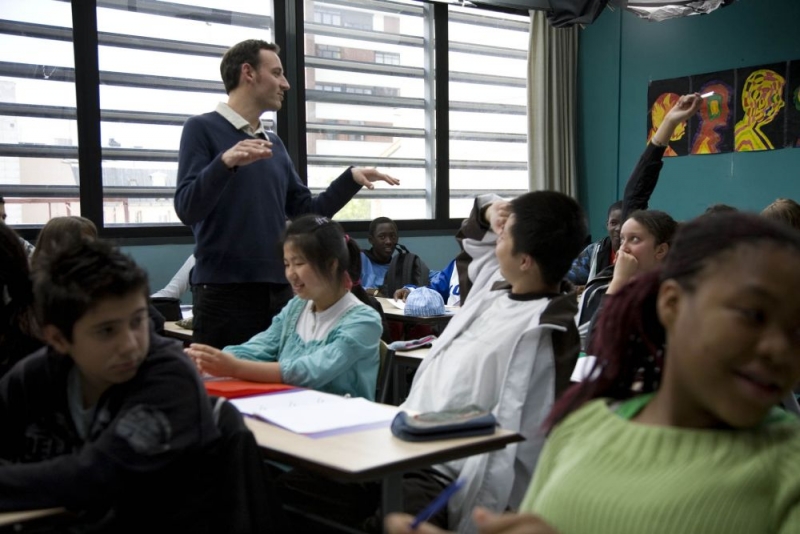 François Bégaudeau in una scena del film La classe Entre les murs