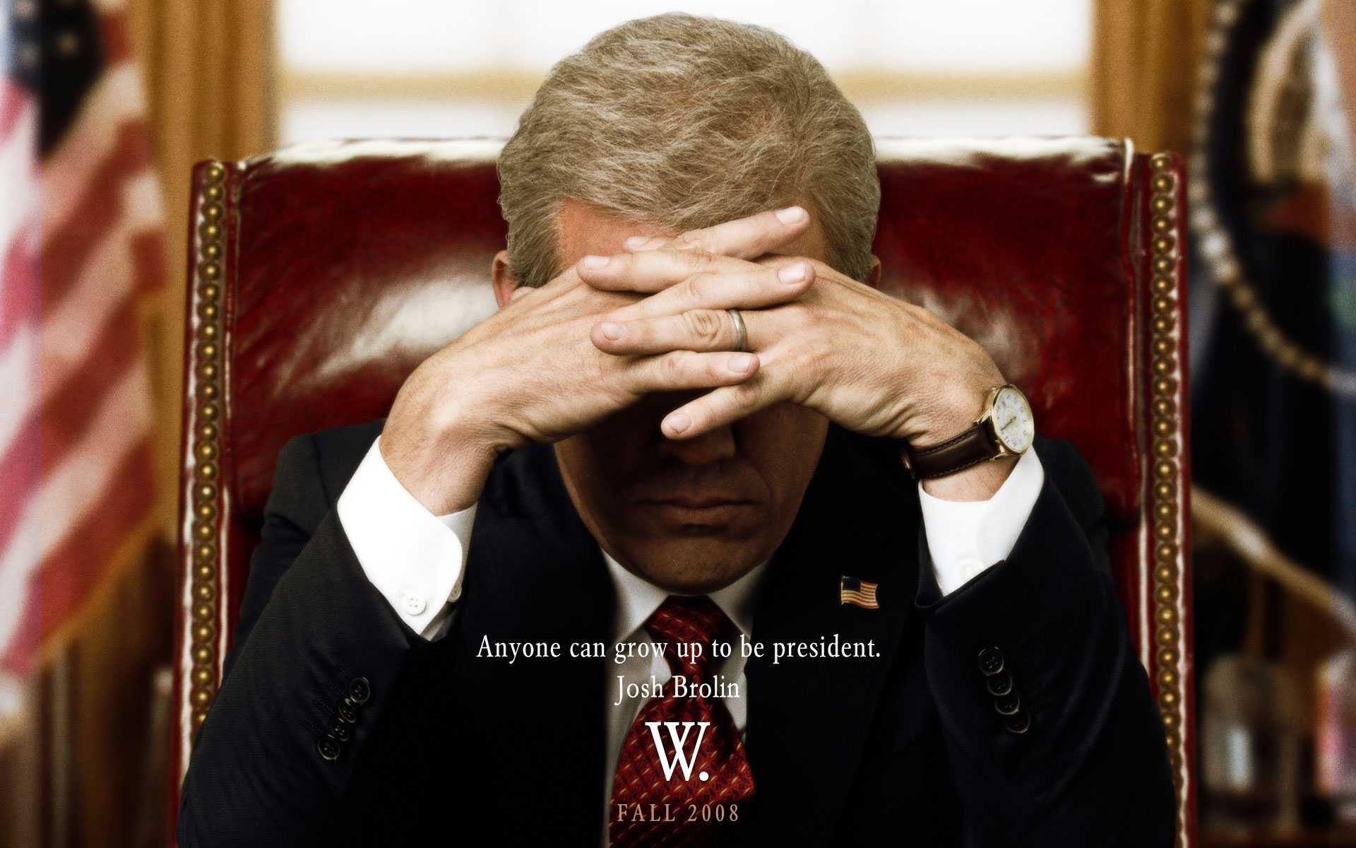 Un wallpaper del film W. con Josh Brolin nei panni di George W. Bush ...