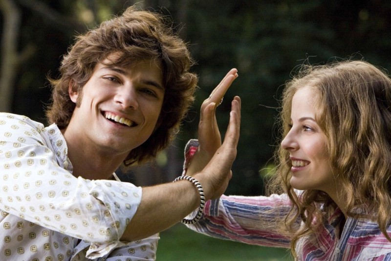 Emanuele Bosi e Maria P. Petruolo sul set del film Questo piccolo
