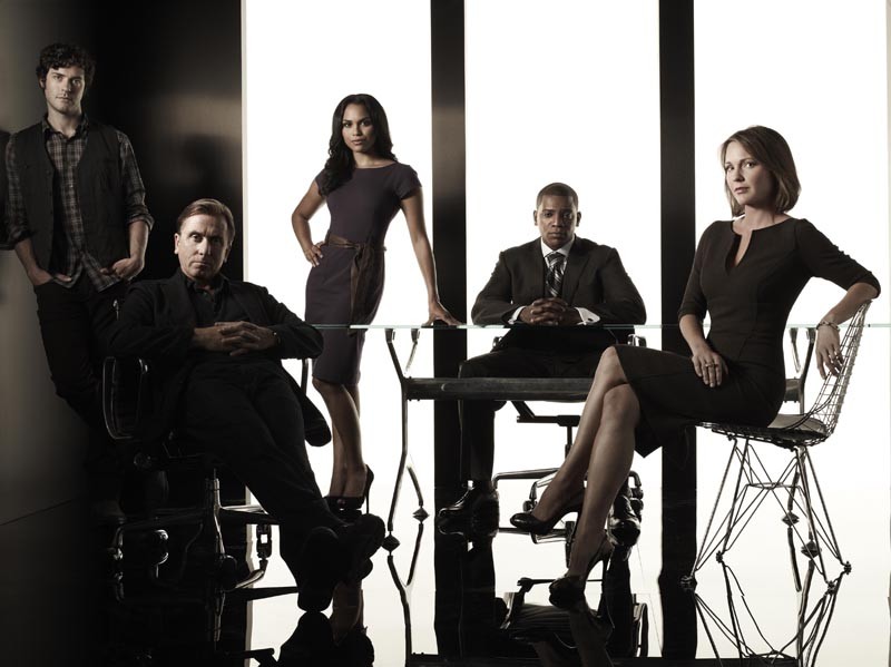 Il cast principale della stagione 2 di Lie to Me per una foto