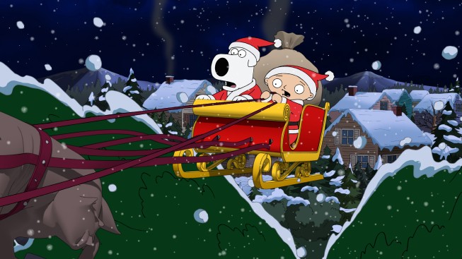 Immagini Di Babbo Natale Sulla Slitta.Brian E Stewie Sulla Slitta Di Babbo Natale In Road To The North Pole De I Griffin 210290 Movieplayer It