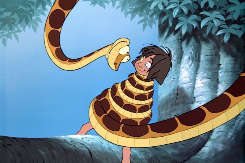 Il libro della giungla Mowgli ipnotizzato dal pitone Kaa in una scena 277536 Movieplayer.it