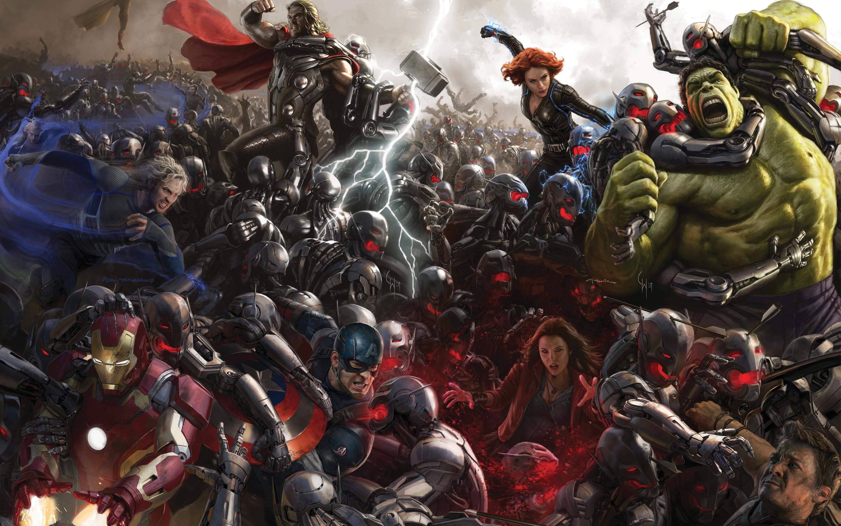 The Avengers Age Of Ultron I Concept Art Poster Uniti Insieme A 7899
