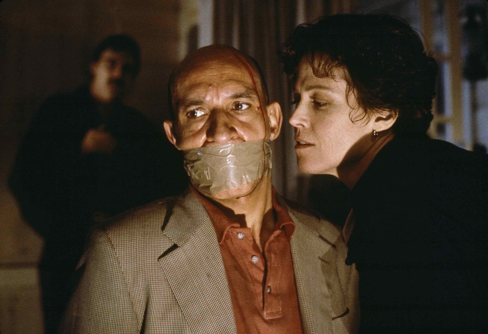 La morte e la fanciulla Sigourney Weaver e Ben Kingsley in un momento