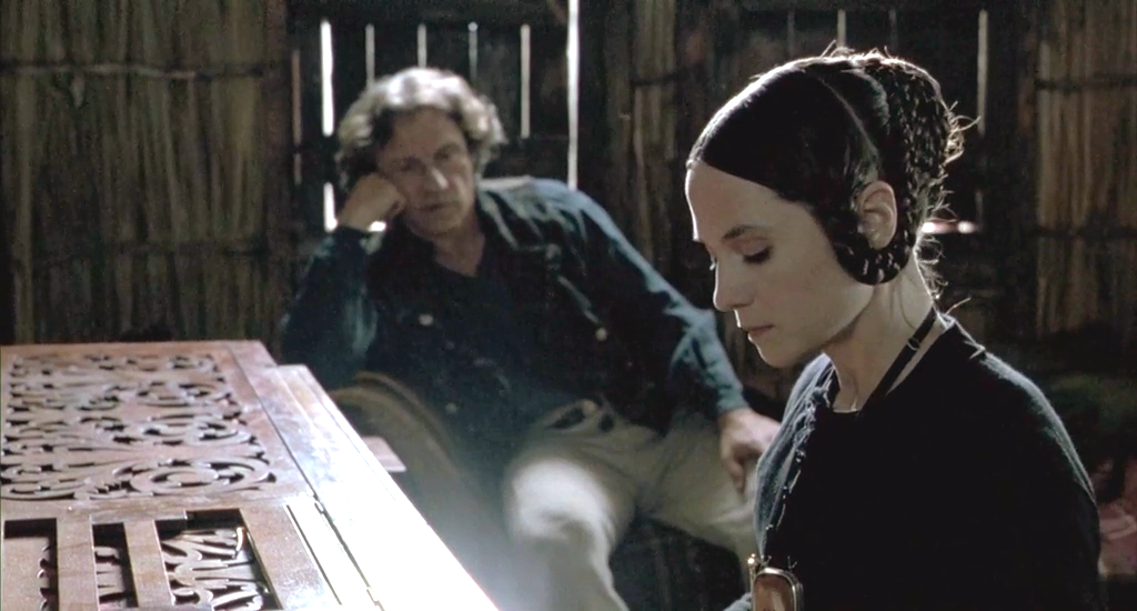 Lezioni di piano Holly Hunter e Harvey Keitel in una scena del film