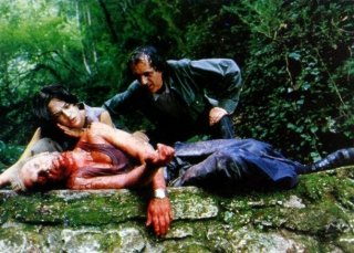 Thomas Kretschmann, Asia Argento e Dario Argento sul set di La sindrome di Stendhal