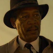 Morgan Freeman in una scena di Seven (Se7en)