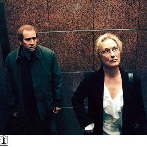 Nicolas Cage e Meryl Stree in una scena de Il ladro di orchidee - Adaptation