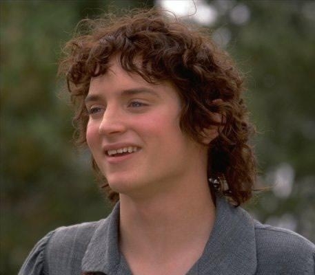 Primo piano di Elijah Wood in Il Signore degli Anelli