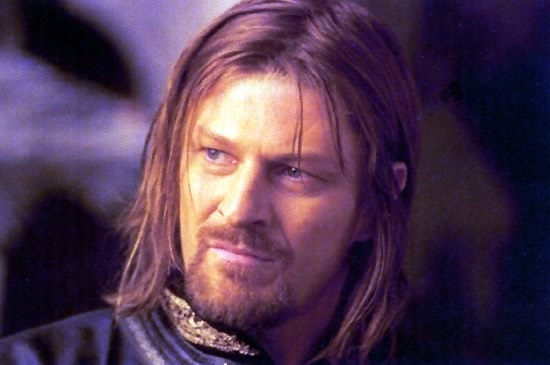 Primo piano di Sean Bean ne Il signore degli anelli