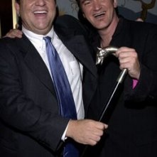 Il produttore Harvey Weinstein con Quentin Tarantino alla prima di Kill Bill Vol. 1 a Los Angeles