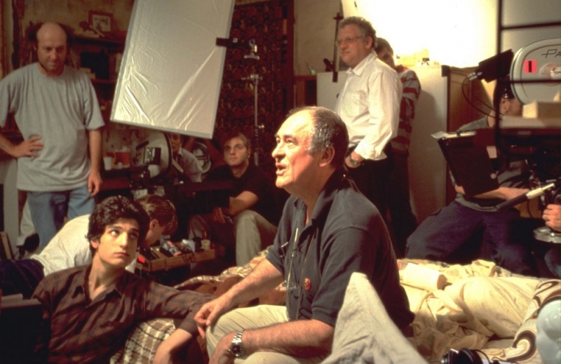 Louis Garrel e Bernardo Bertolucci sul set di The Dreamers