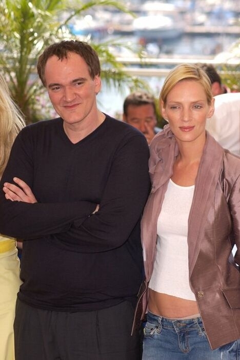 Quentin Tarantino E Uma Thurman Al Photocall Di Cannes 2004 348