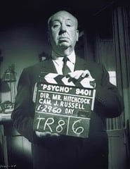 Alfred Hitchcock sul set di Psycho