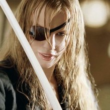 Daryl Hannah è una splendida e cattivissima Elle Driver in una scena del film Kill Bill: Volume 2