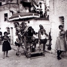 Sophia Loren e Jean Paul Belmondo sul set de La ciociara