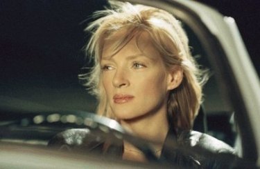 A gorgeous Uma Thurman in a scene from the movie Kill Bill: Volume 2
