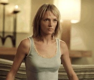Uma Thurman in una scena del film Kill Bill: Volume 2
