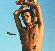 Leonardo Treviglio in una scena di Sebastiane