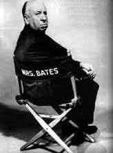 Alfred Hitchcock in una foto promozionale per Psycho