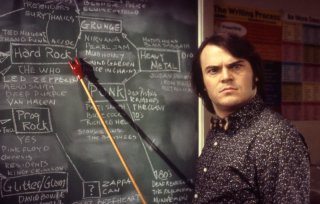 L'irresistibile Jack Black in una scena di School of Rock