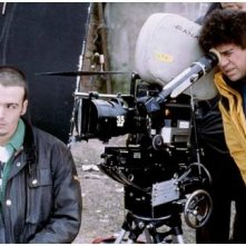 Liberto Rabal e Pedro Almodovar sul set di Carne Tremula