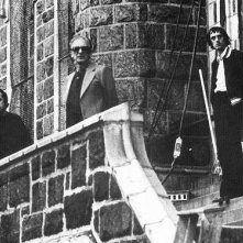 Sul set di Inferno: Mario e Lamberto Bava e Dario Argento