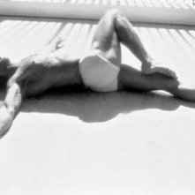 Christian Bale sexy in una scena di American Psycho