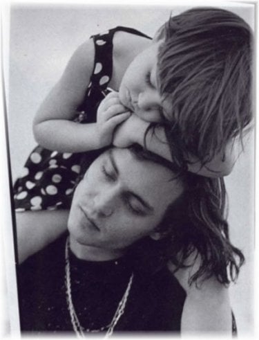 Johnny Depp con la nipotina Megan, in una foto per il magazine Vogue