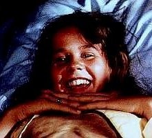Linda Blair scherza sul set de L'esorcista