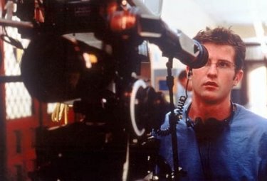 Il regista Richard Kelly sul set di Donnie Darko