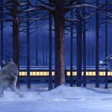 Una suggestiva scena del film Polar Express