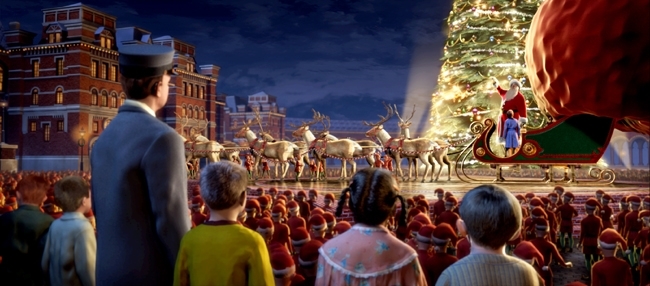 Una scena del film Polar Express diretto da Robert Zemeckis