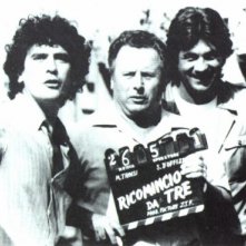 Massimo Troisi sul set di Ricomincio da tre