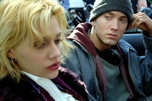 Brittany Murphy e Eminem in una scena di 8 Mile