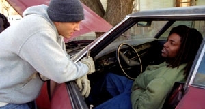 Eminem e Mekhi Phifer in una scena di 8 Mile