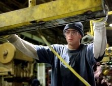 Eminem in una scena del dramma 8 Mile