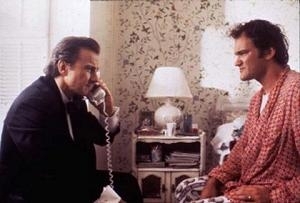 Harvey Keitel e Quentin Tarantino in una scena di Pulp Fiction