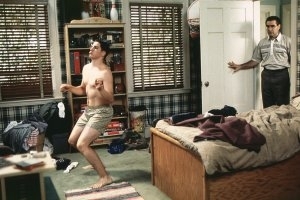 Jason Biggs e Eugene Levy in una scena di American Pie