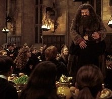 Robbie Coltrane in una scena di Harry Potter e la camera dei segreti