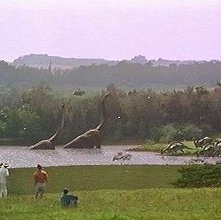 Una scena di Jurassic Park