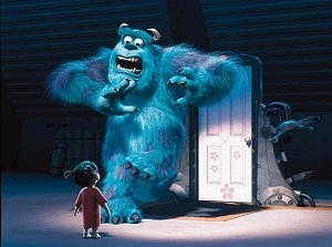 Una scena di Monsters & Co, del 2001