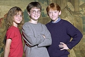 Daniel Radcliffe, Emma Watson e Rupert Grint in posa