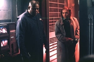 Forest Whitaker and Dwight Yoakam in a scene from Panic Room