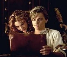 Kate Winslet e Leonardo DiCaprio in una scena di Titanic