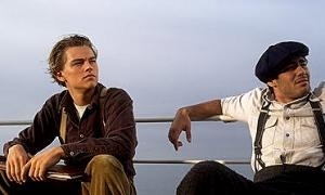 Leonardo DiCaprio e Danny Nucci in una scena di Titanic