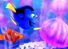 Una scena del film d'animazione Alla ricerca di Nemo