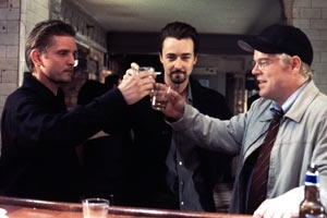 Barry Pepper, Edward Norton and Philip Seymour Hoffman in a scene from The 25th Hour